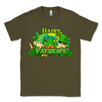 Army Green St. Patrick's Day gnomes Classic Tee - HowdyJamesFarm