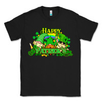 Black St. Patrick's Day gnomes Classic Tee - HowdyJamesFarm