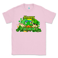 Bubblegum Pink St. Patrick's Day gnomes Classic Tee - HowdyJamesFarm