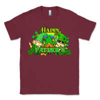 Burgundy St. Patrick's Day gnomes Classic Tee - HowdyJamesFarm