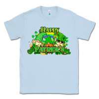 Dusty Blue St. Patrick's Day gnomes Classic Tee - HowdyJamesFarm
