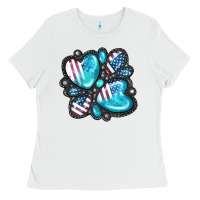 White American gemstone Ladies Tee - FaDigitalArtStudio