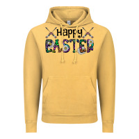 Vintage Mustard Happy Easter Vintage Hoodie - CowhideDigitalArt