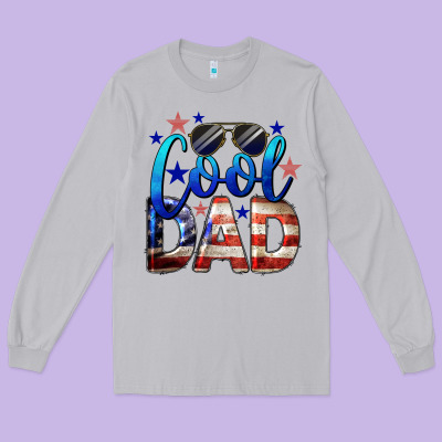 Cool American Dad 4th Of July Long Sleeve Tee Designed By Lillyallendesigns
