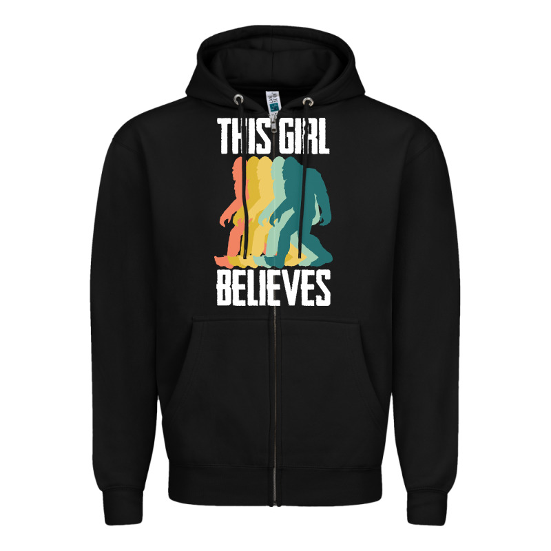 Bigfoot T  Shirt Bigfoot   This Girl Believes T  Shirt Zipper Hoodie by DesigneFamous | Teevron