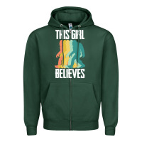 Sports Green bigfoot t  shirt bigfoot   this girl believes t  shirt Zipper Hoodie - DesigneFamous