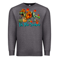 Charcoal Heather T- Rex Tis The Season Premium Sweatshirt - RanaPortraitStore