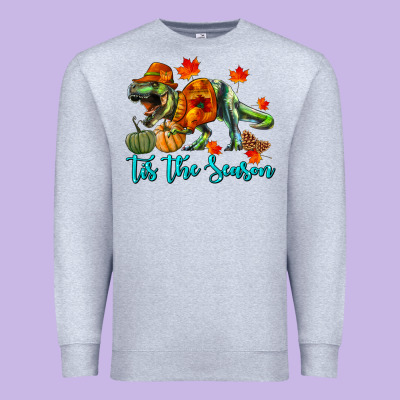 T- Rex Tis The Season Premium Sweatshirt Designed By Ranaportraitstore