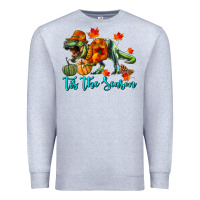 Heather Grey T- Rex Tis The Season Premium Sweatshirt - RanaPortraitStore
