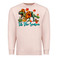 Pale Pink T- Rex Tis The Season Premium Sweatshirt - RanaPortraitStore