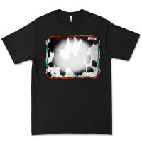 Black Cowhide Background with Bleach Serape Frame Premium Tee - CowCowDesign