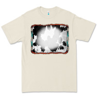 Bone Cowhide Background with Bleach Serape Frame Premium Tee - CowCowDesign