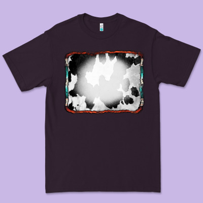 Cowhide Background With Bleach Serape Frame Premium Tee Designed By Cowcowdesign