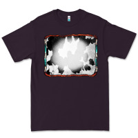 Plum Cowhide Background with Bleach Serape Frame Premium Tee - CowCowDesign