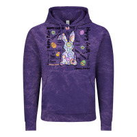 Cloud Purple Happy Easter Vintage Hoodie - CowhideDigitalArt