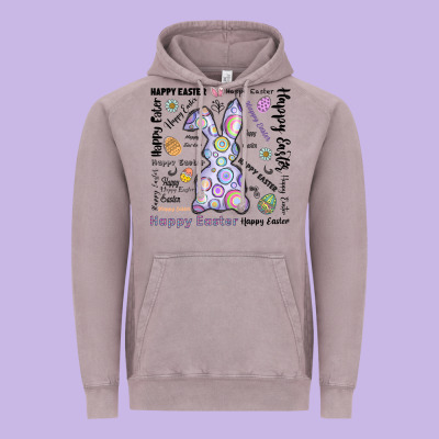 Happy Easter Vintage Hoodie Designed By Cowhidedigitalart