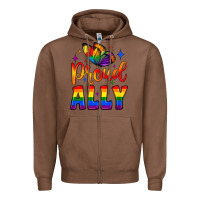 Chestnut proud ally Zipper Hoodie - JahusDesignShop