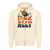 Proud Ally Zipper Hoodie | Teevron