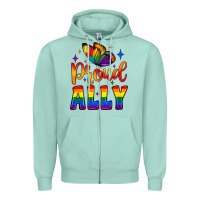 Seafoam proud ally Zipper Hoodie - JahusDesignShop