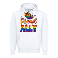 White proud ally Zipper Hoodie - JahusDesignShop