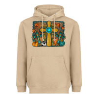 Mushroom Fall Gemstone Cross Heavyweight Hoodie - RanaPortraitStore