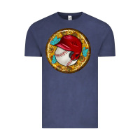 Baseball With Sunflower Round Earrings Vintage Tee | Teevron