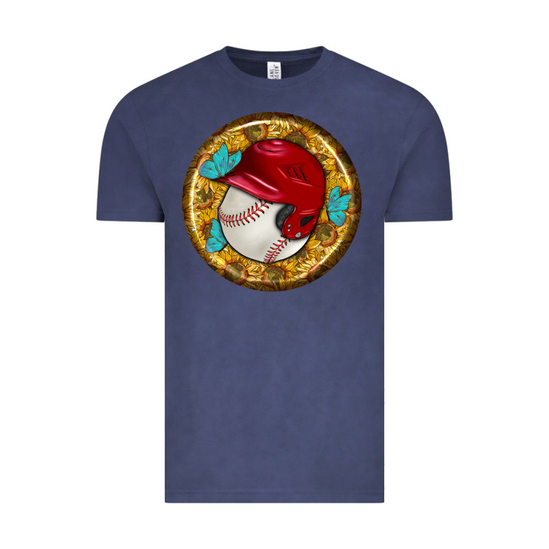 Baseball With Sunflower Round Earrings Vintage Tee by BundleAndBundleShop | Teevron