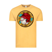 Vintage Mustard baseball with sunflower round earrings Vintage Tee - BundleAndBundleShop