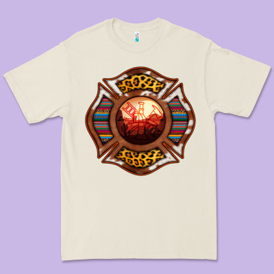 Western Firefighter Symbol Premium Tee Designed By Ranaportraitstore