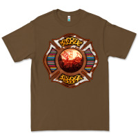 Cacao Western Firefighter Symbol Premium Tee - RanaPortraitStore