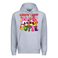 Heather Grey candy corn cutie Premium Hoodie - Artiststas
