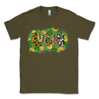 Army Green Western lucky St. Patrick's Day Classic Tee - CowGirlArtShop