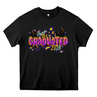 Black just graduated 2024 Heavy Core Tee - CowGirlArtShop