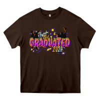 Chocolate Brown just graduated 2024 Heavy Core Tee - CowGirlArtShop
