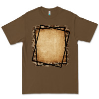 Cacao Burlap and Leopard  Black Frame Premium Tee - CowCowDesign
