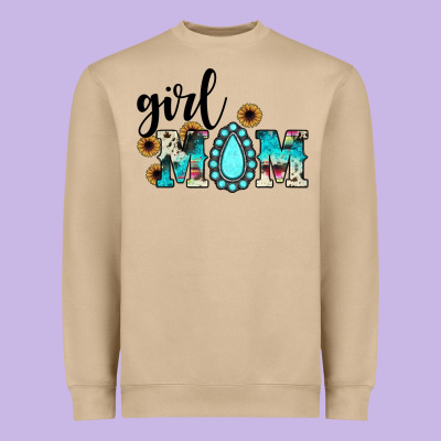 Girl Mom Heavyweight Sweatshirt Designed By Jahusdesignshop