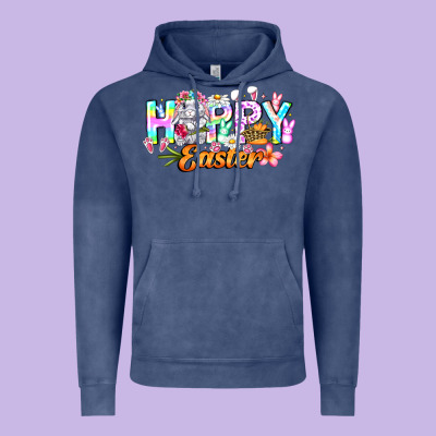 Happy Easter Vintage Hoodie Designed By Cowhidedigitalart