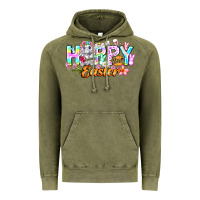 Vintage Olive Happy Easter Vintage Hoodie - CowhideDigitalArt