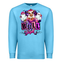 Ocean Blue Bull sheet Halloween ghost Heifer Premium Sweatshirt - RanaPortraitStore