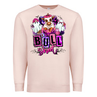 Pale Pink Bull sheet Halloween ghost Heifer Premium Sweatshirt - RanaPortraitStore