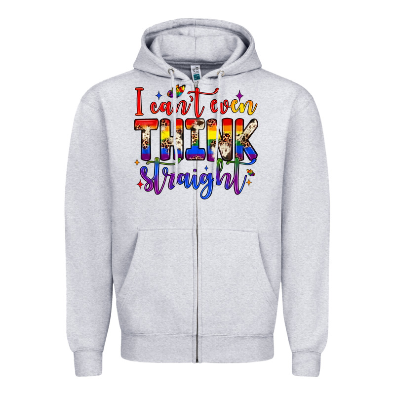 I Can't Even Think Straight Zipper Hoodie by JahusDesignShop | Teevron