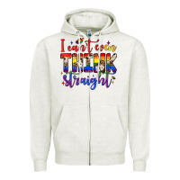Oatmeal Heather i can't even think straight Zipper Hoodie - JahusDesignShop