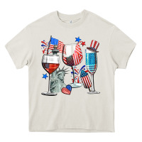 Cream american wine Heavy Core Tee - CowGirlArtShop