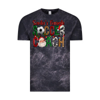 Cloud Black Santa's Favorite Soccer Coach For Christmas Vintage Tee - FaDigitalArtStudio