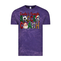 Cloud Purple Santa's Favorite Soccer Coach For Christmas Vintage Tee - FaDigitalArtStudio