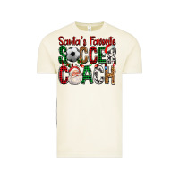 Santa's Favorite Soccer Coach For Christmas Vintage Tee | Teevron