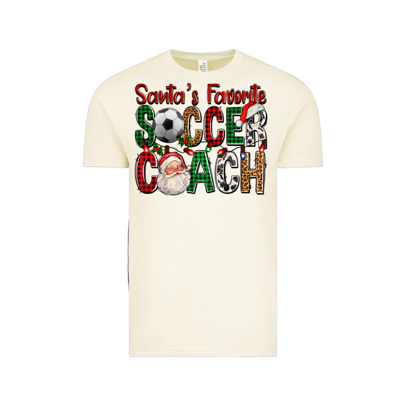 Santa's Favorite Soccer Coach For Christmas Vintage Tee by FaDigitalArtStudio | Teevron