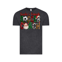 Vintage Black Santa's Favorite Soccer Coach For Christmas Vintage Tee - FaDigitalArtStudio
