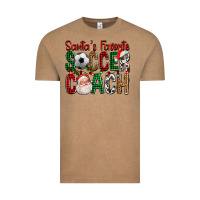 Vintage Coffee Santa's Favorite Soccer Coach For Christmas Vintage Tee - FaDigitalArtStudio