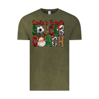 Vintage Olive Santa's Favorite Soccer Coach For Christmas Vintage Tee - FaDigitalArtStudio